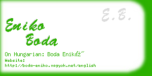 eniko boda business card